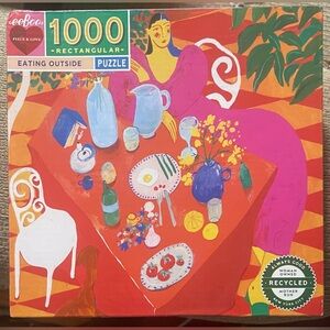 eeBoo "Eating Outside" -1000 Piece Rectangular Puzzle